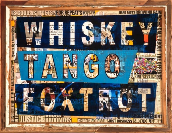 Peter Tunney, WTF (Whiskey Tango Foxtrot) (framed), 2015