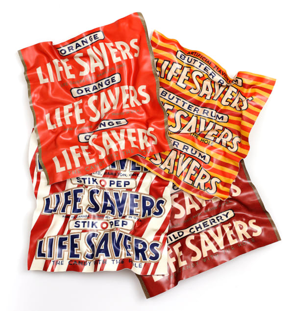 Paul Rousso, Four Flavors of Life Savers with Orange, 2025