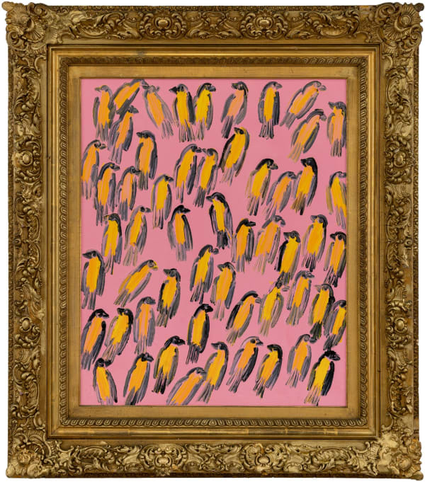 Hunt Slonem, Green Singer 80's, 2024