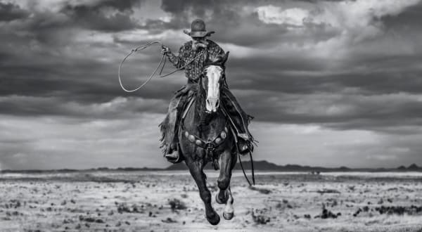 David Yarrow, True Grit (Black and White), 2020