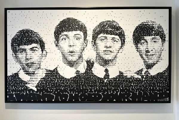 David Hollier, Beatles (text from ?I Want to Hold Your Hand?), 2023