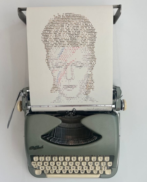 David Hollier, David Bowie (Text from ?Space Oddity?), 2023