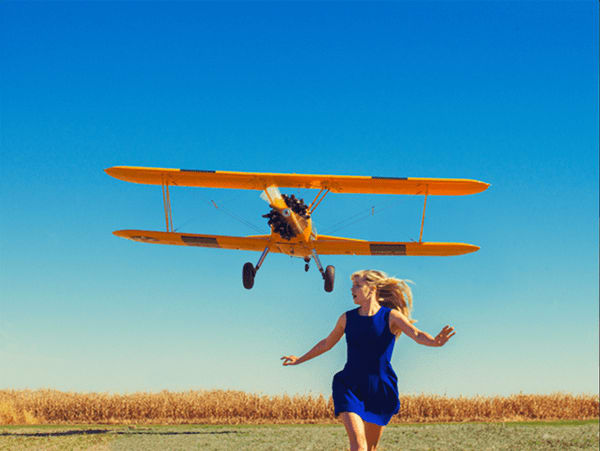 Tyler Shields, Girl Running from Plane, 2015