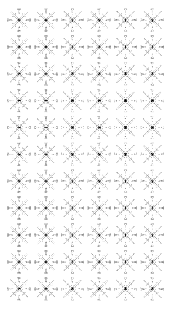 Ludovic Bernhardt, Rockets Pattern (Wallpaper), 2010-2019