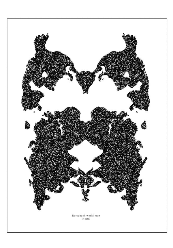 Ludovic Bernhardt, Rorschach World Map (North), 2012