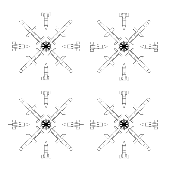Ludovic Bernhardt, Rockets Pattern (Wallpaper), 2010-2019