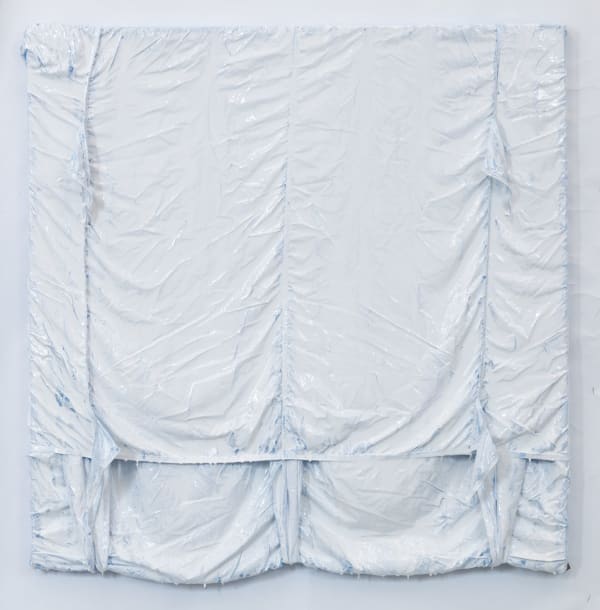 Clemens Wolf, Parachute Painting (white), 2017