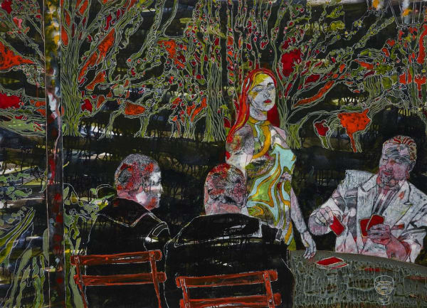 Brendan McGorry Scene Hopper, 2018 acrylic and charcoal on canvas 130.0 x 180.0 cm