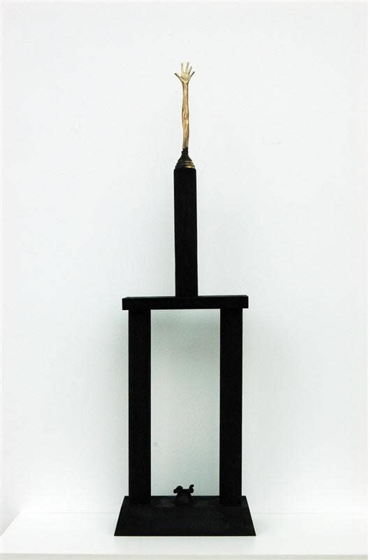 Josephine Cachemaille YES, 2013 Bronze, wood, found trophy parts, glue 725 x 215 x 87 mm