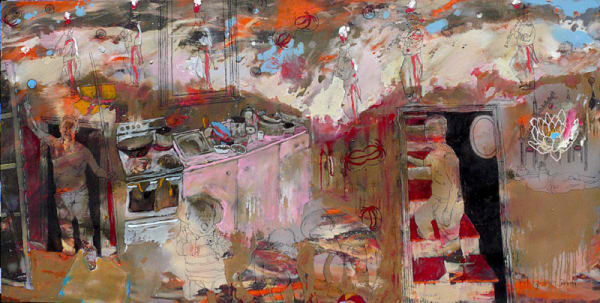 Brendan McGorry Victory Over Death, 2009 Oil and charcoal on board