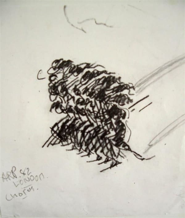 Alan Pearson London Chorus, 1982 Pencil on paper 162 x 170 mm