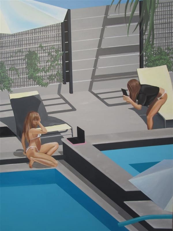 Alora May Working by The Pool Makes Sense, 2020 acrylic on canvas 102.0 x 76.0 cm