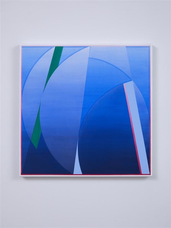 Scott Gardiner Future Fiction (Prussian pthalo), 2020 synthetic polymer paint on canvas 51.0 x 51.0 cm