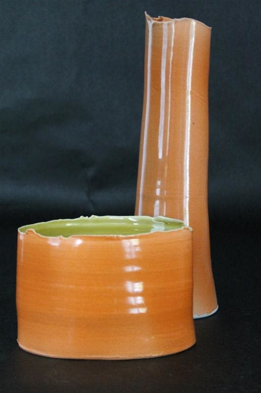 Nadine Spalter Vessel 1 and Vase 1, 2012 Porcelain, high fired, reduction