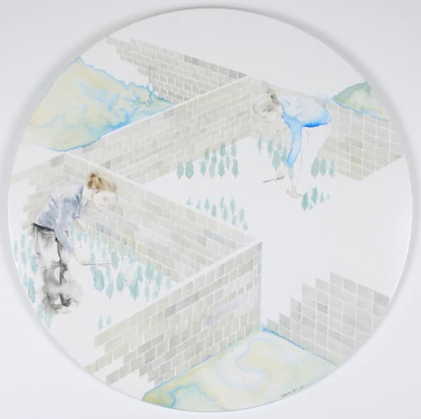 Susanne Kerr Backyard Noughts and Crosses #4, 2011 Acrylic on board 56.5 x 56.5 cm
