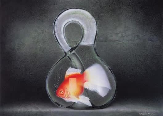 Paul Martinson Klein Bottle Mystery, 2013 Watercolour and watercolour pencil on paper 51.0 x 69.5 cm