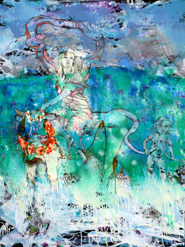 Brendan McGorry The Rape of Europa, 2009 Oil and charcoal on board
