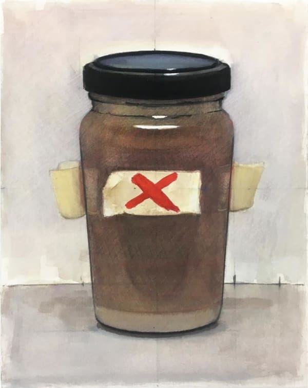 Damien Kurth Otherness: Black Lid, 2017 graphite, watercolour, gouache and watercolour pencil on paper 25.0 x 20.0 cm