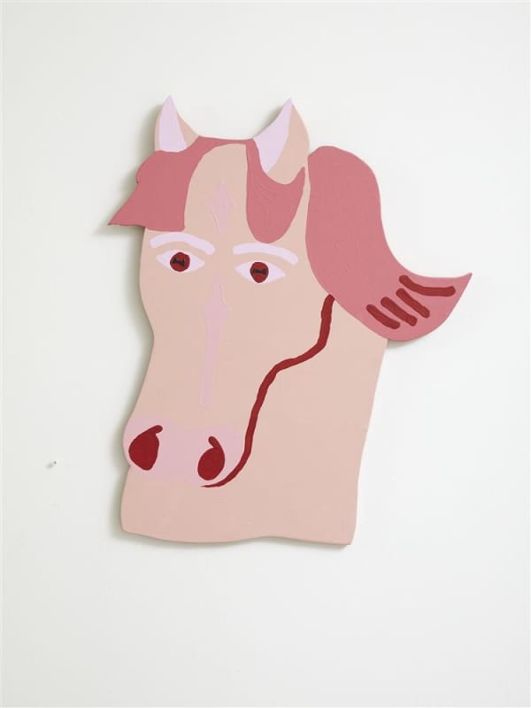 Claudia Kogachi Pink Horse Head, 2020 acrylic on board