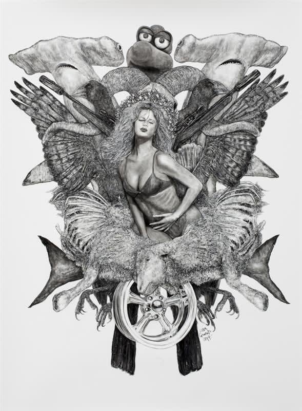 Liam Gerrard #2 Rachel, 2014 Charcoal on paper 132.0 x 92.0 cm