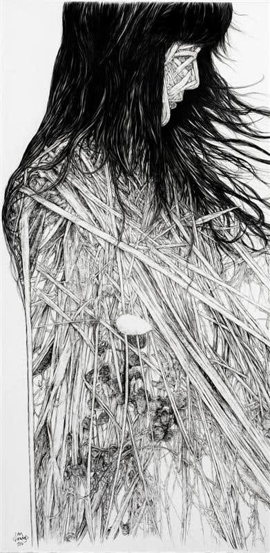 Liam Gerrard Untitled, 2015 Charcoal on paper 100.0 x 50.0 cm