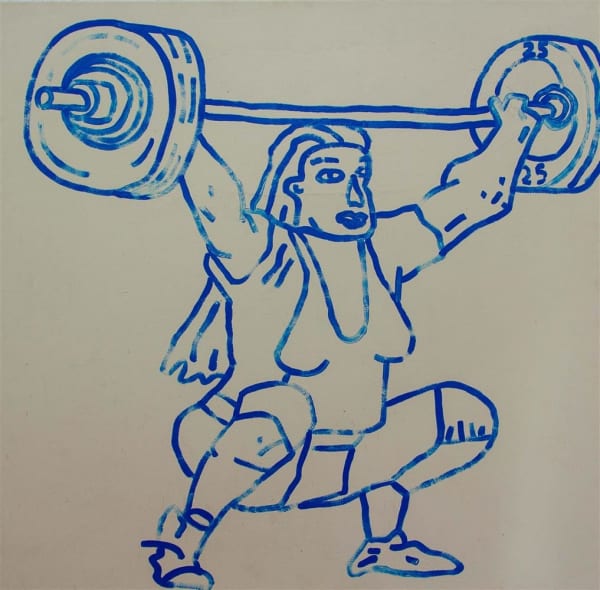 Claudia Kogachi Strong Self Portrait, 2019 acrylic on canvas 99.0 x 99.0 cm
