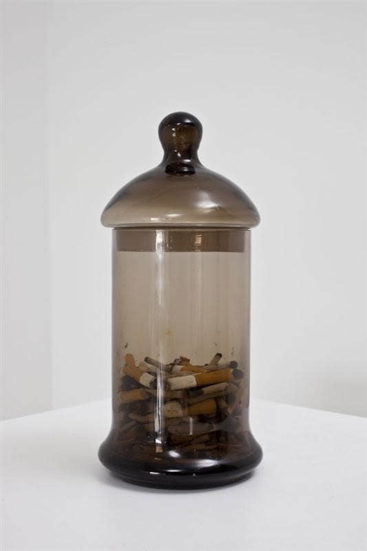 Josephine Cachemaille Sucker, 2011 Wood, paint, found glass jar 230 x 110 x 110 mm