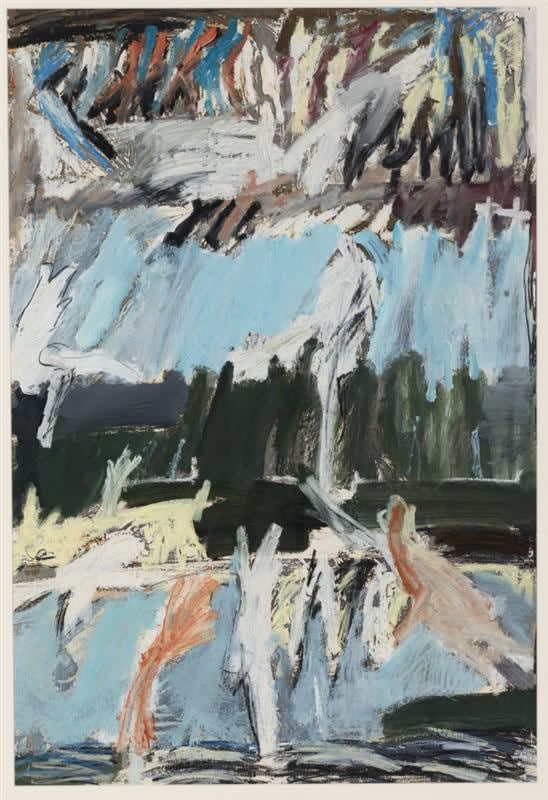 Alan Pearson Canterbury Immigrants, 1988 oil on paper 860 x 580 mm