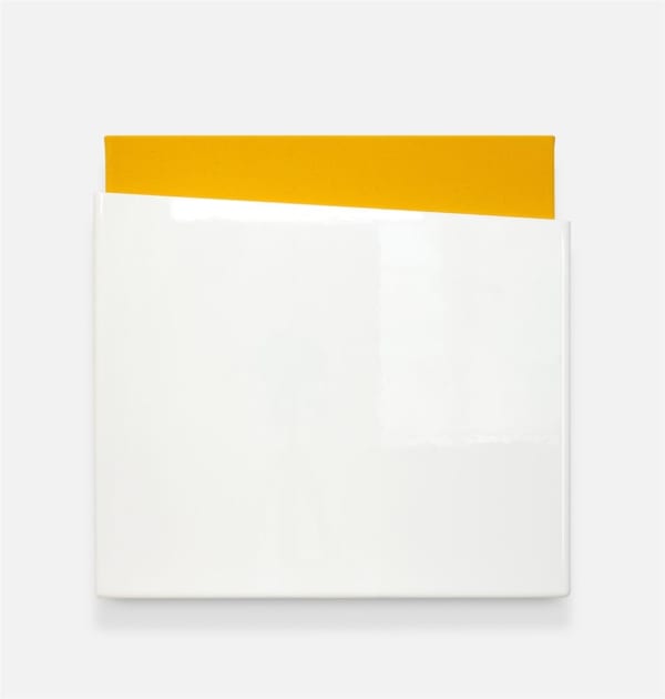 Eva Dijkstra Commingle S3 III, 2018 synthetic polymer paint on canvas, MDF, polyurethane 43.5 x 43.5 cm