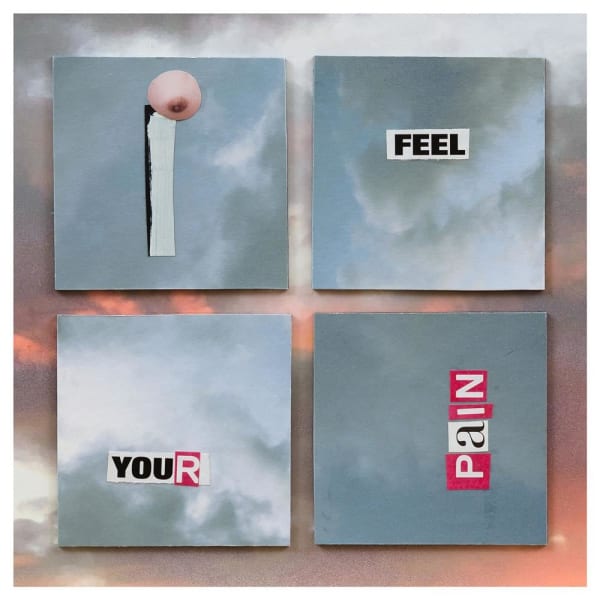 Teresa Hr Lane I Feel Your Pain, 2020 mixed media collage 25.0 x 25.0 cm