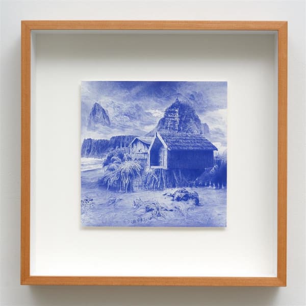 Stephen Ellis Unfolding 2, 2022 coloured pencil on Lana paper 530 x 530 x 85 mm