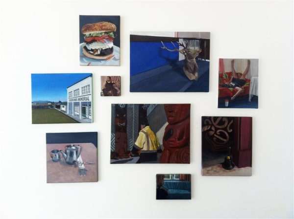 Hiria Anderson Living within the boundaries Oil on canvas, 9 works 100.0 x 130.0 cm