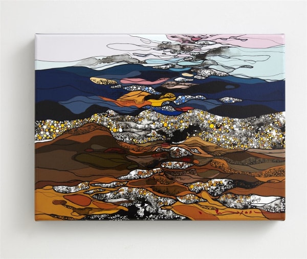 Shintaro & Yoshiko Nakahara Between, 2018 ink and acrylic on board 310 x 400 mm