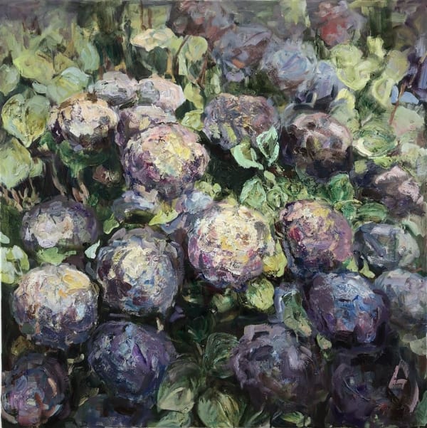Katherine Throne Family Reunion II, 2022 oil on canvas 900 x 900 mm