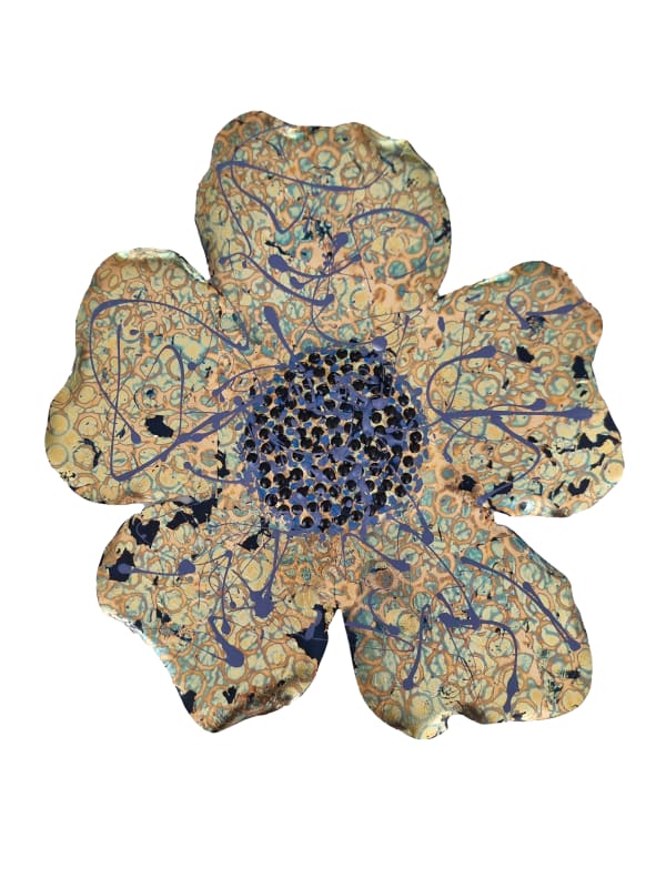 Rosanne Morley Untitled, 2025 Aluminium, foil, paint & upholstery tacks 485 x 450 x 25 mm