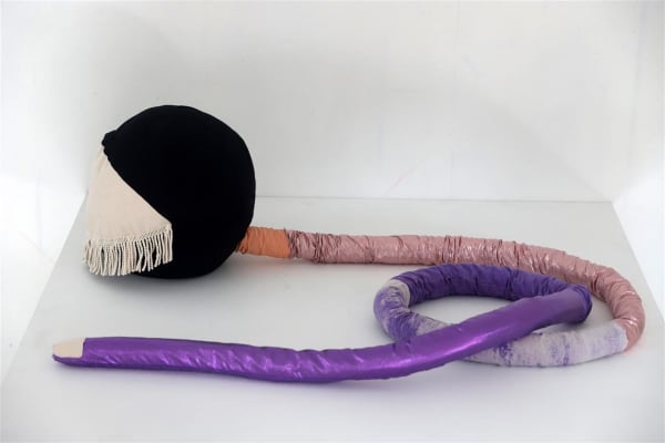 Josephine Cachemaille Seer II, 2017 fabric, paint, fringing, thread, polyester batting 34.0 x 34.0 x 340.0 cm