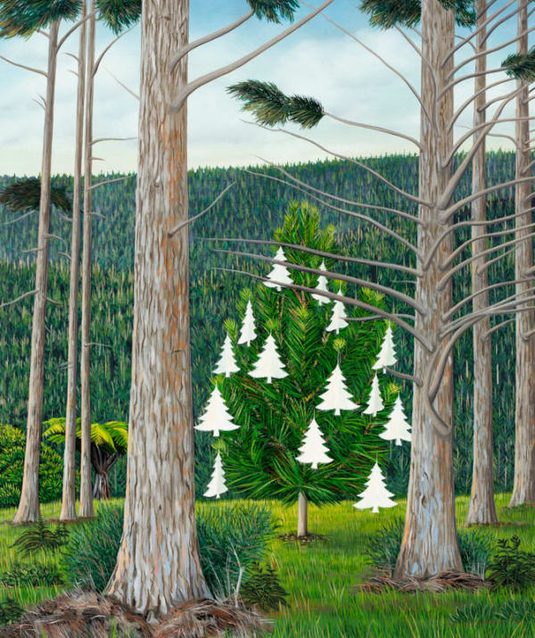Candi Dentice Forest, 2013 Oil on paper 27.5 x 23.5 cm