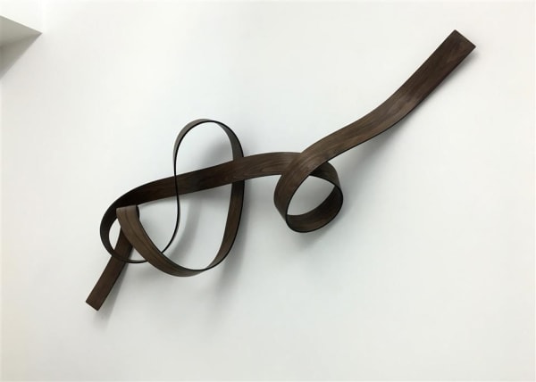 Ray Haydon Open Helix III, 2016 carbon fibre, timber veneer 800 x 1700 x 250 mm