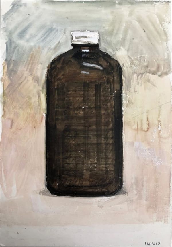 Damien Kurth Study 4, 2018 watercolour on board 19.5 x 22.0 cm