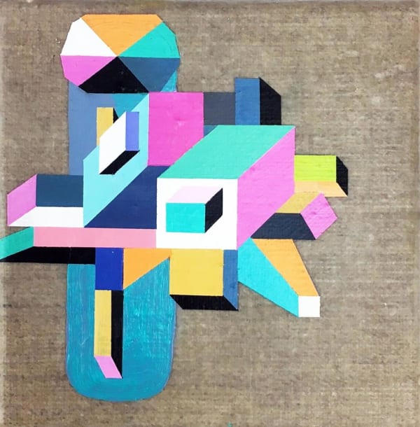 Julien Dyne Pinwheel, 2014 Acrylic on linen 15.0 x 15.0 cm