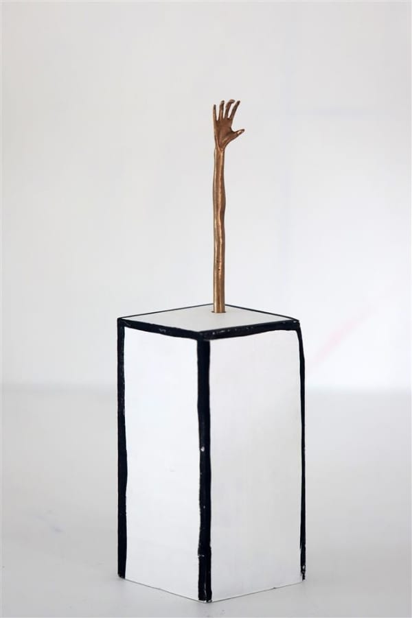 Josephine Cachemaille Antenna, 2017 bronze, pine, paint 100 x 360 x 100 mm
