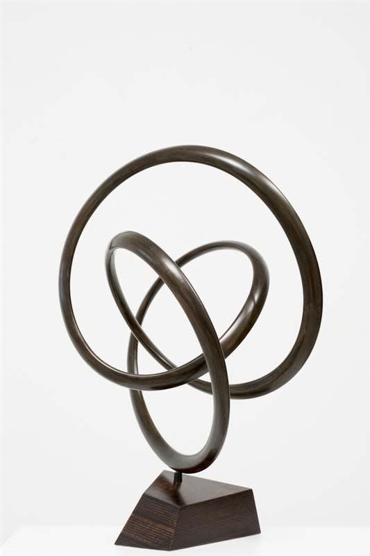 Ray Haydon Flux 3842, 2012 Copper on mahogany base