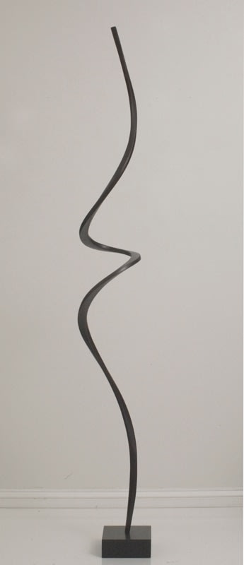 Ray Haydon Current II, 2008 Handshaped mahogany with basalt base 2060 x 280 x 280 mm