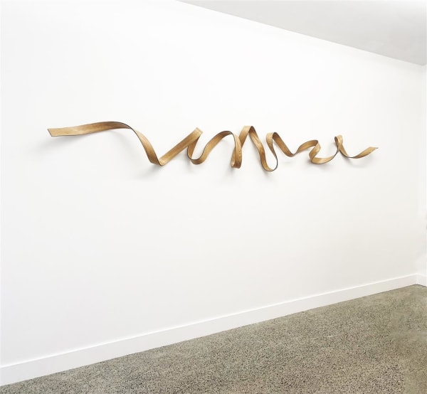 Ray Haydon Evolution VIII, 2022 Carbon fibre, resin, oak veneer 470 x 3570 x 200 mm