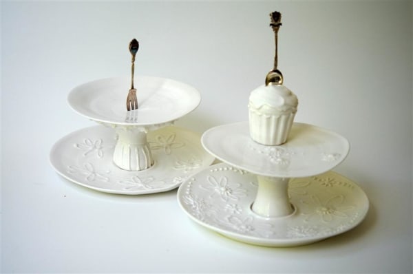 Joanne Raill Fork and Spoon, 2012 Handmade ceramics 30.0 x 26.0 x 26.0 cm