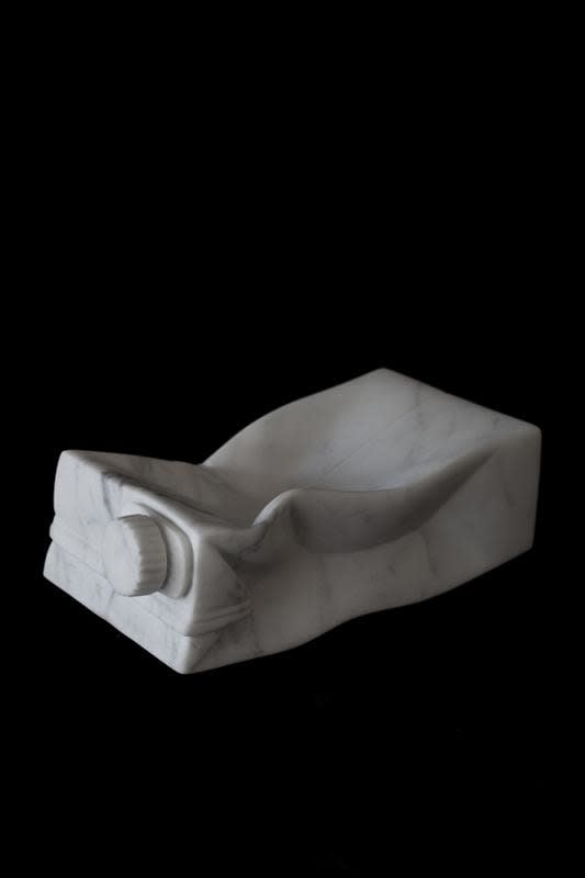 Martin Selman Small Carton, 2011 Carrarra marble 23.0 x 8.5 x 6.0 cm