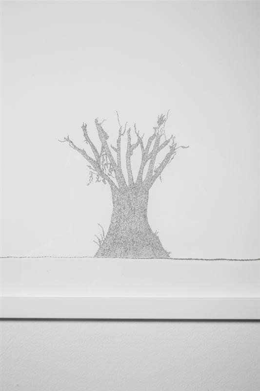 Clare Kim Untitled (tree) detail, 2012 Handwritten text in ink on paper 88.0 x 71.0 cm