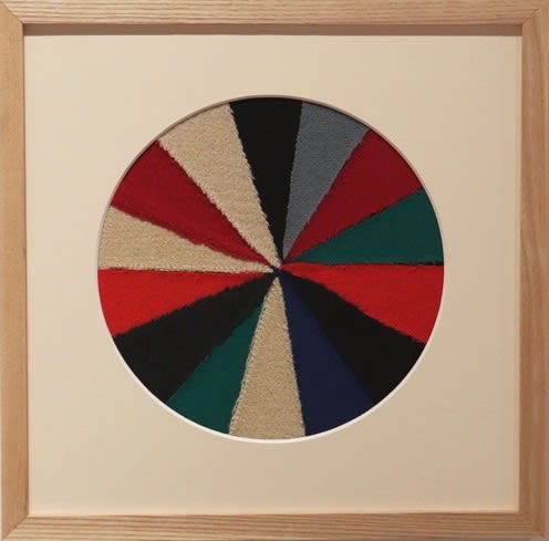 Julia Holderness Colour wheel version 2 (after Florence Akins), 2018 felt and wool appliqué 320 x 320 mm