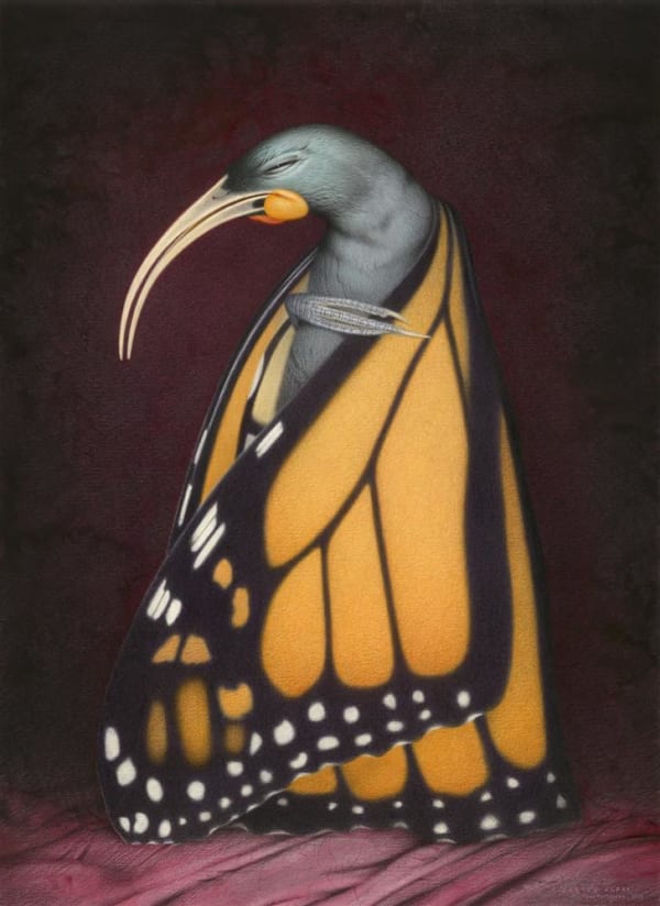 Paul Martinson Orange cloak, 2023 Watercolour and watercolour pencil on paper 885 x 690 mm