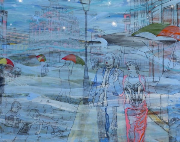 Brendan McGorry This is not a rainy day in Paris, 2014 acrylic and charcoal on canvas 120.0 x 150.0 cm